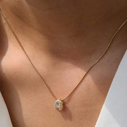 Stainless Steel Personalized Initial Pendant Necklace™