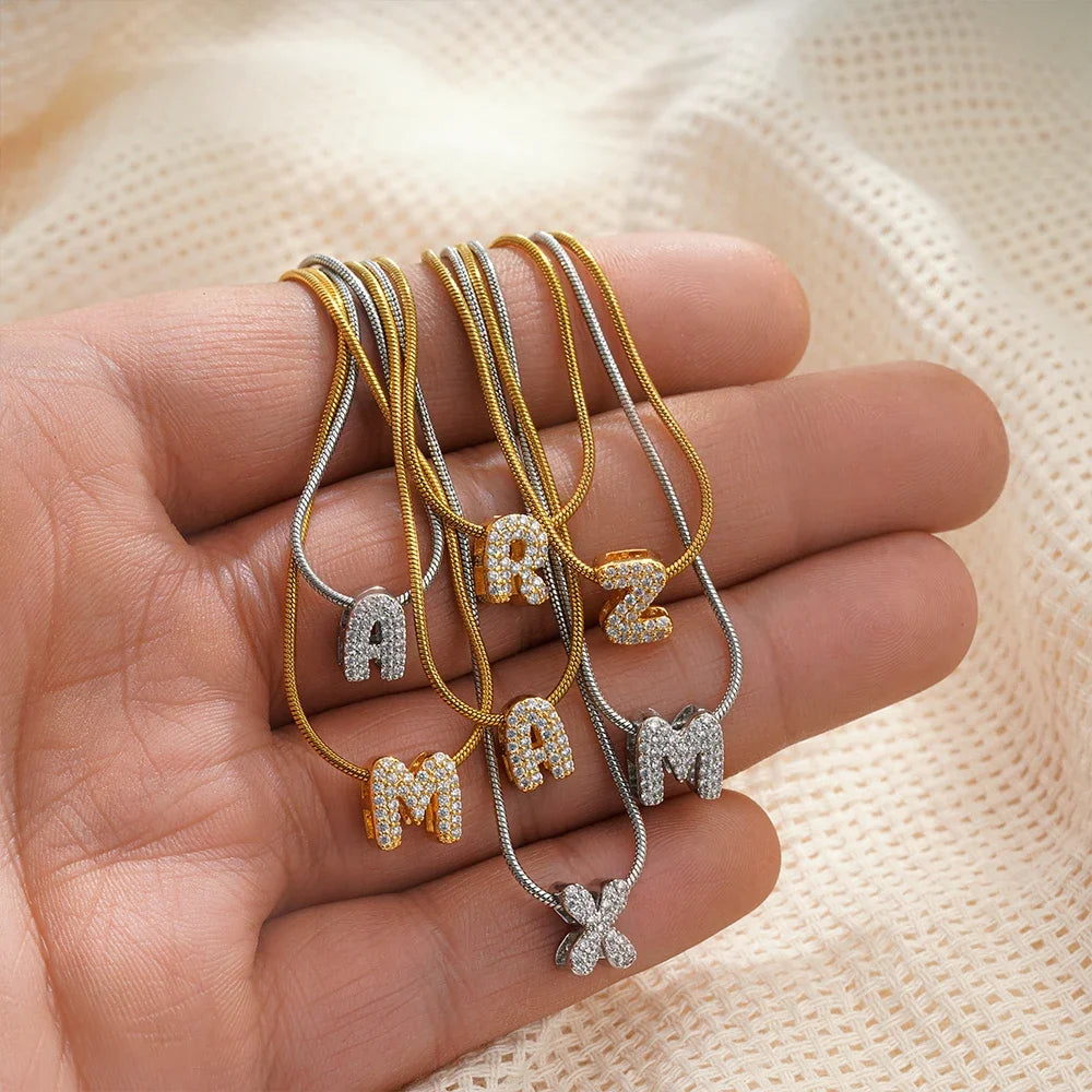 Stainless Steel Personalized Initial Pendant Necklace™