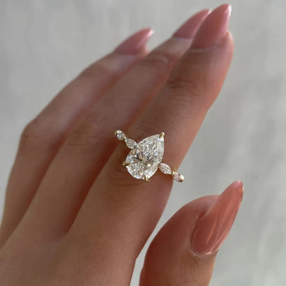 Gold Plated Stainless Steel Elegant Gold Plated Zircon Ring™