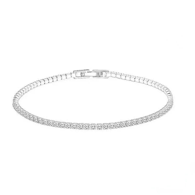 Non - Tarnish Elegant Sterling Silver Tennis Bracelet™