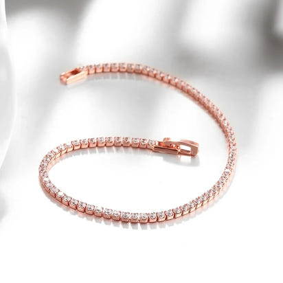 Non - Tarnish Elegant Sterling Silver Tennis Bracelet™