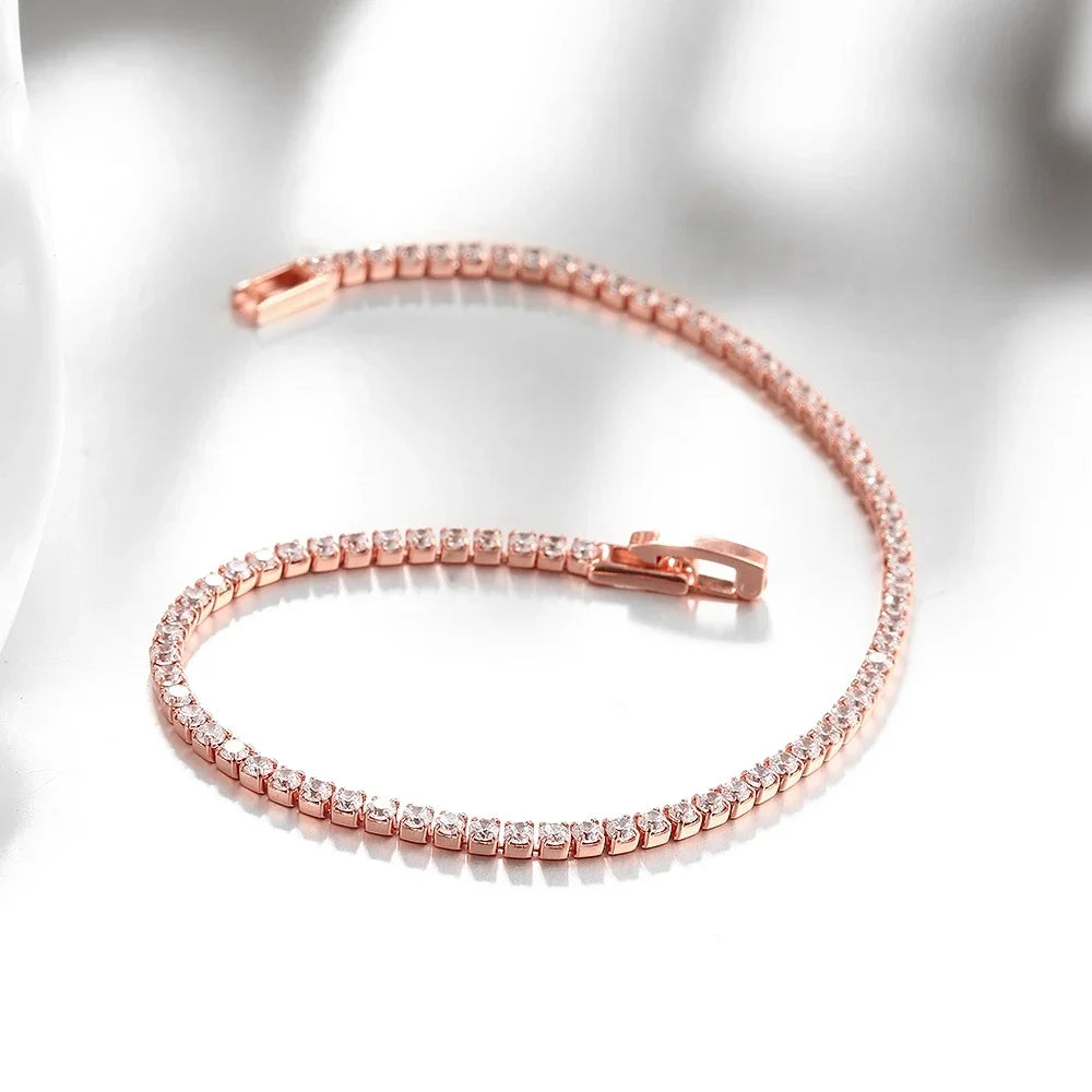 Non - Tarnish Elegant Sterling Silver Tennis Bracelet™