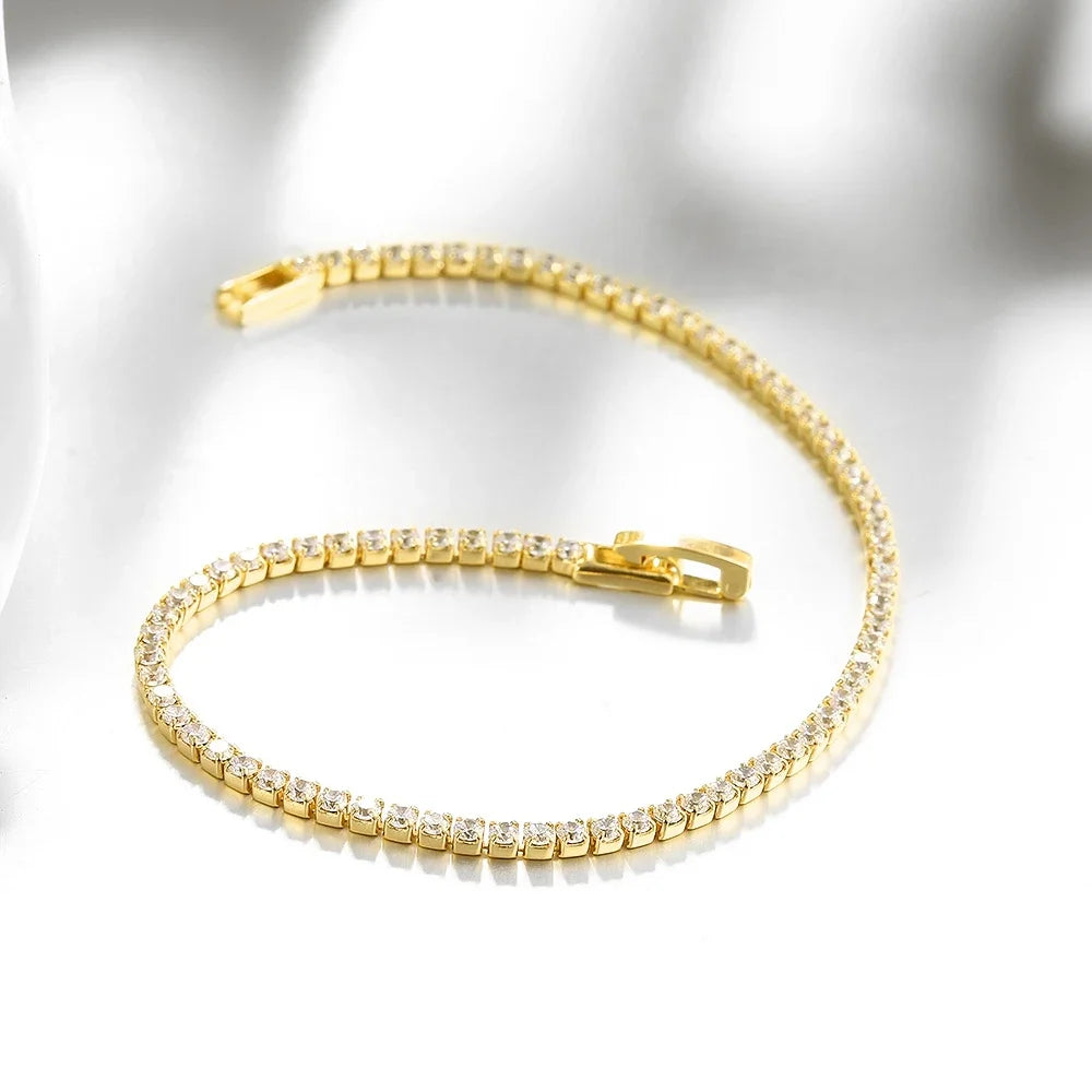 Non - Tarnish Elegant Sterling Silver Tennis Bracelet™