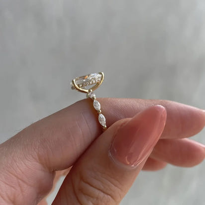 Gold Plated Stainless Steel Elegant Gold Plated Zircon Ring™