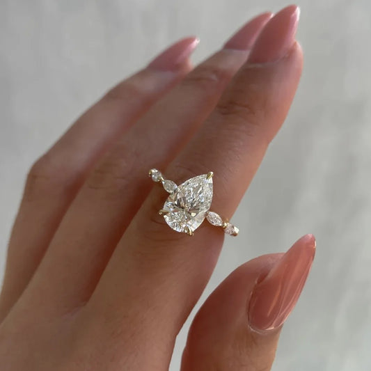 Gold Plated Stainless Steel Elegant Gold Plated Zircon Ring™